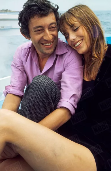 Jane Birkin avec Serge Gainsbourg, lors du 22ème Festival de Cannes, en mai 1969.