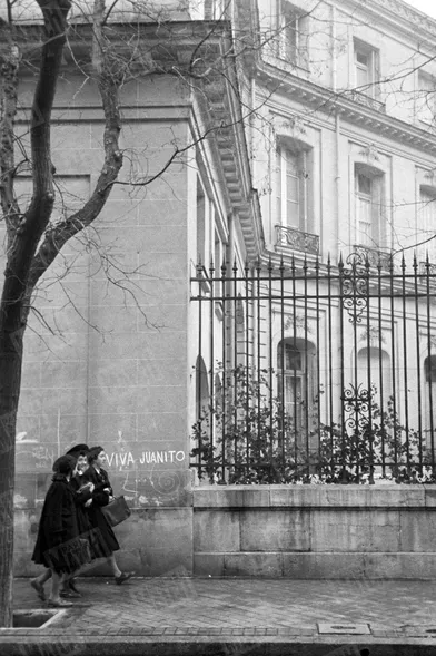 « Sur le palais du prince (au 1er étage, ses fenêtres) des enfants ont écrit leur vivat. » - Paris Match n°306, 5 février 1955