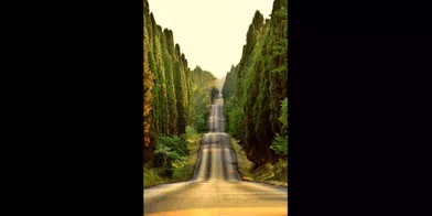 Une petite route de campagne typique en Toscane. (voir l’épingle)Suivez nous sur Pinterest!