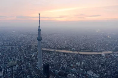 Du haut de ses 634 mètres, la tour de radiodiffusion Skytree contemple les 13 millions d'habitants de Tokyo. 