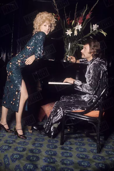Sylvie Vartan retrouve Johnny Hallyday pour préparer son show à l'Olympia, en septembre 1970.