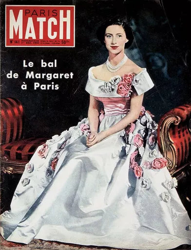 « Le bal de Margaret à Paris » - Couverture de Paris Match n°141, daté du 1er décembre 1951.