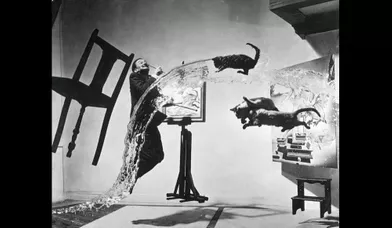 « Dali Atomicus », la célèbre photo du maître prise en 1948 par son ami le photographe Philippe Halsman.