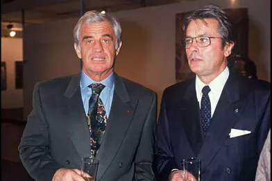 Jean-Paul Belmondo et Alain Delon en 1992.