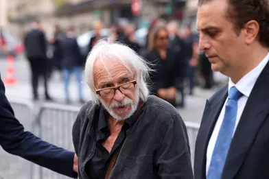 Pierre Richardarrivant aux obsèques de Jean-Paul Belmondo à Paris, le 10 septembre 2021.