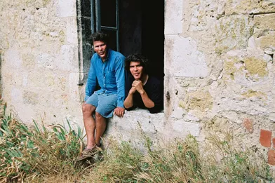 Igor et Grichka Bogdanoff au château de Montfort, en aout 2003.