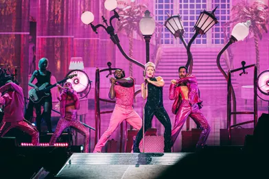 Pink sur la scène de la Paris La Défense Arena, le 3 juillet 2019.