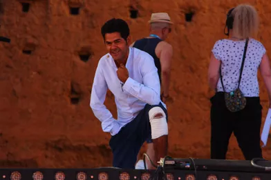 Jamel Debbouze lors des répétitions du gala du Marrakech du rire 2017, le 30 juin 2017 à Marrakech.