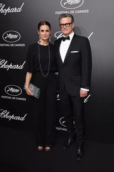 Colin Firth et son épouse Liviaà la soirée du Trophée Chopard lors du 72e Festival de Cannes le 20 mai 2019