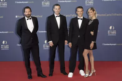 Guillaume Dumant, Pierre Grange, Hugo Clément et Alexandra Rosenfeldà la soirée de clôture du Festival de télévision de Monte-Carlo le 22 juin 2021