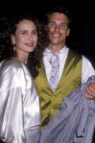Andie MacDowell et Paul Qualley à la première d'un film à New York en 1989