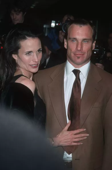 Andie MacDowell et Paul Qualley à la première d'un film à New York en 1999