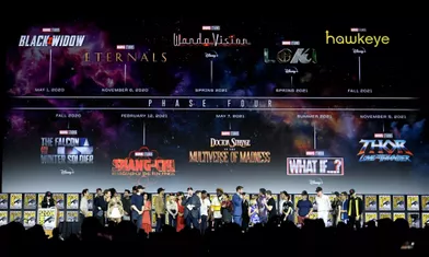 Les stars du MCU (univers cinématographique Marvel) à San Diego lors du Comic-Con le 20 juillet 2019