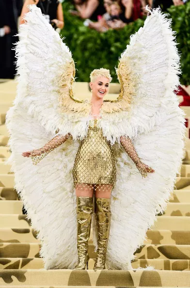Katy Perryau Met Gala 2018, à New York le 7 mai 2018.