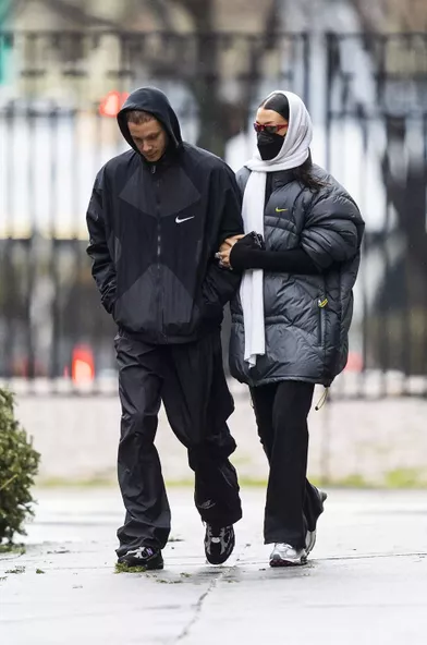 Marc Kalman and Bella Hadid in New York on January 1, 2021