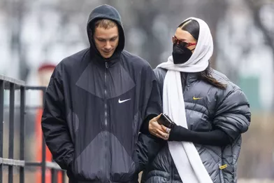 Marc Kalman and Bella Hadid in New York on January 1, 2021