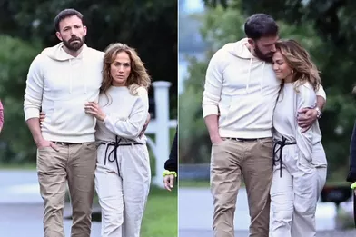 Ben Affleck et Jennifer Lopez dans les Hamptons le 3 juillet 2021