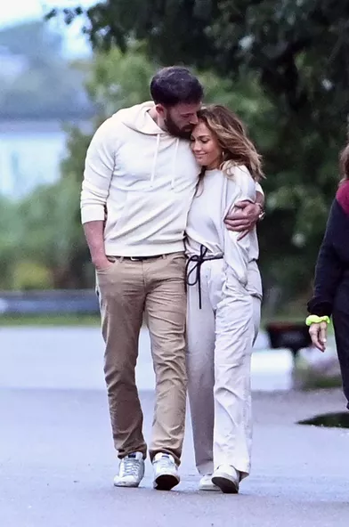 Ben Affleck et Jennifer Lopezdans les Hamptons le 3 juillet 2021