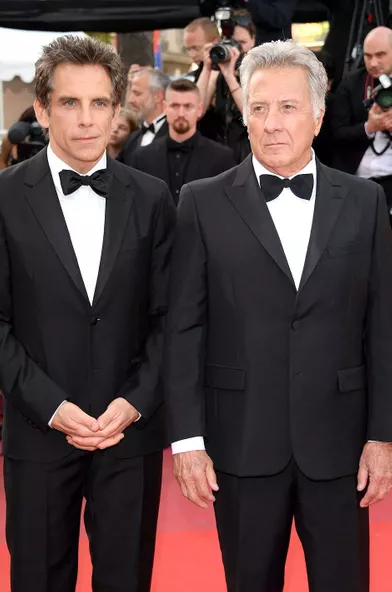Dustin Hoffman etBen Stiller à Cannes, le 21 mai 2017.