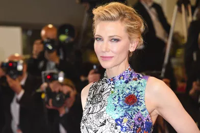 Cate Blanchett à la montée des marches de &quot;Cold War&quot;, jeudi 10 mai