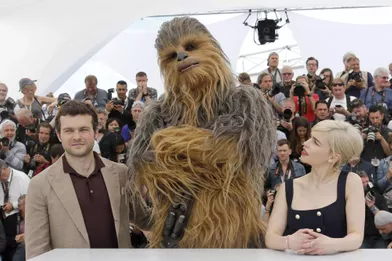 Emilia Clarke et tout le casting de «Solo: A Star Wars Story», le 15 mai 2018.