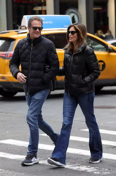 Rande Gerber et Cindy Crawfordà New York en février 2020