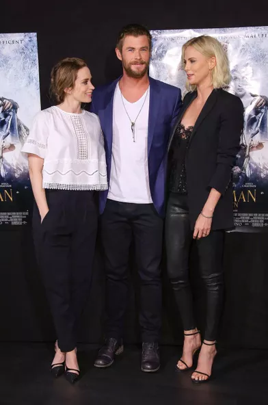 Emily Blunt, Chris Hemsworth et Charlize Theron réunis à Hambourg