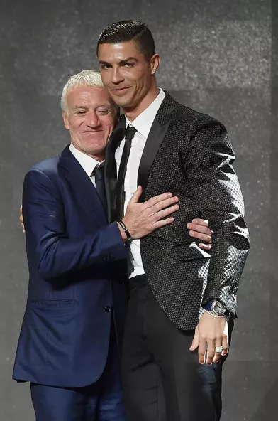 Cristiano Ronaldo avec Didier Deschamps