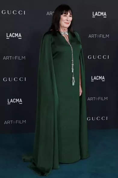 Anjelica Hustonau gala LACMA Art+Film à Los Angeles, le 6 novembre 2021.