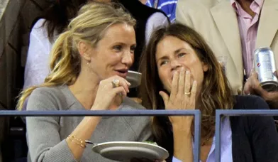 L'actrice de Night and Day était dans les tribunes de l'US Open, à New York, afin d'assister à la victoire de Roger Federer.