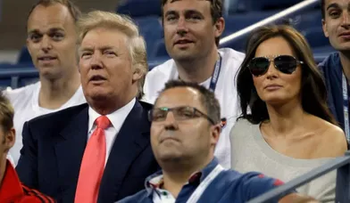 Le milliardaire Donald Trump et sa femme Melania Knauss ont assisté à un match de l'US Open hier à New York.