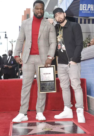 50 Cent et Eminem à Hollywood le30 janvier 2020