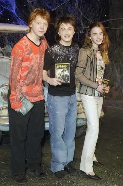 Emma Watson, Daniel Radcliffe et Rupert Grint en 2003.