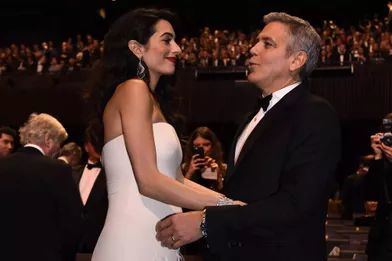 George et Amal Clooney à Paris pour les César