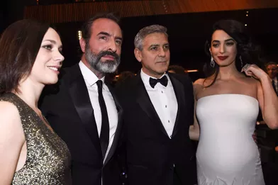 Nathalie Péchalat, Jean Dujardin, George et Amal Clooney
