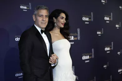 George et Amal Clooney aux César