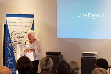 Discours de Line Renaud pour la remise du «Prix Line Renaud-Loulou Gasté pour la recherche médicale» vendredi à Paris.