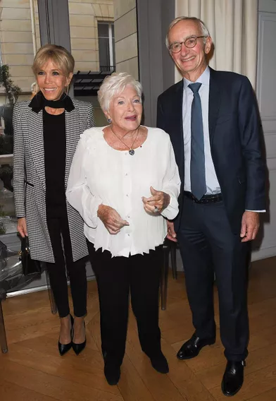 Brigitte Macron, Line Renaud et Denis Duverne