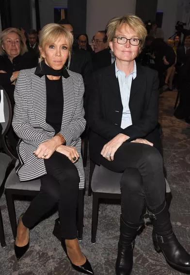 Brigitte Macron et Claude Chirac