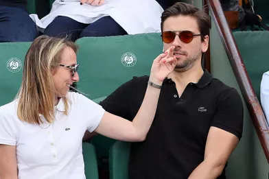 Audrey Lamy et son compagnonThomas Sabatier à Roland-Garros jeudi
