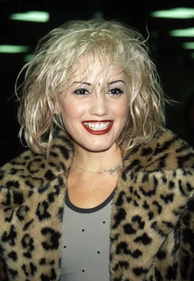 Gwen Stefani en manteau léopard en 1990