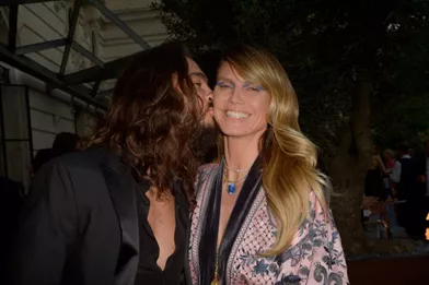 Heidi Klum et son fiancé Tom Kaulitz à Paris, le 30 juin 2019