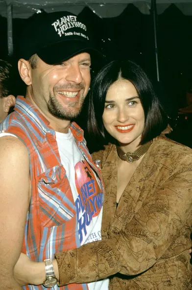 Bruce Willis et Demi Moore (ici en octobre 1992), un autre couple hollywoodien iconique de l'époque.