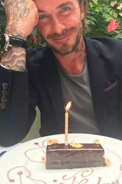 David Beckham, pris en photo parVictoria Beckham lors de son anniversaire
