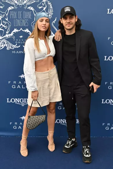 Carla Ginola et son compagnon Adrien RK Jrà Chantilly, le 16 juin 2019