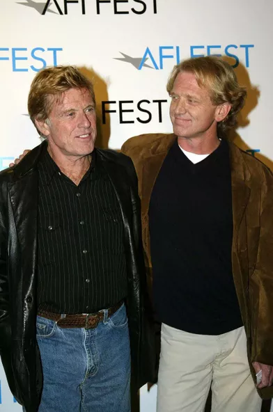 Robert et James Redford à l'AFI Film Festival pour la projection du film «Spin» à Hollywood en 2003
