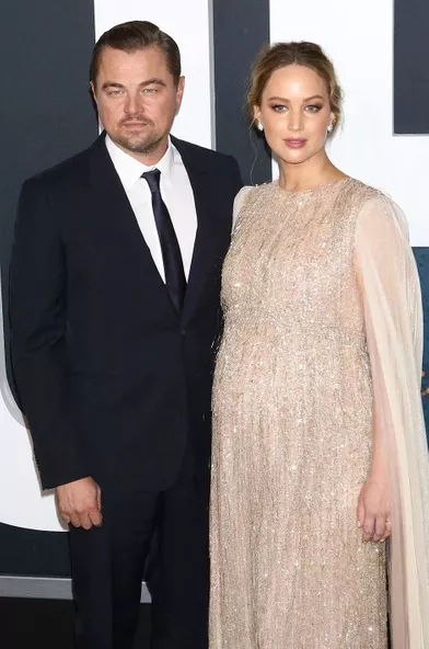 Jennifer Lawrence et Leonardo DiCaprio à l'avant-première de«Don’t Look Up» le 5 décembre 2021 à New York.