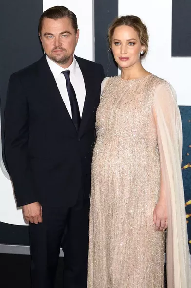 Jennifer Lawrence et Leonardo DiCaprio à l'avant-première de«Don’t Look Up» le 5 décembre 2021 à New York.