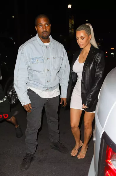 Kim Kardashian avec son mari Kanye West le 26 octobre 2017