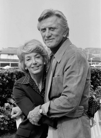 Kirk Douglas et son épouse Anne à Deauville en France en1978.